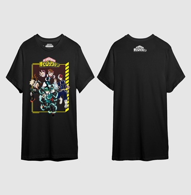 POLERA BOKU NO HERO CLASE A TALLA L NEGRA TAKE 1