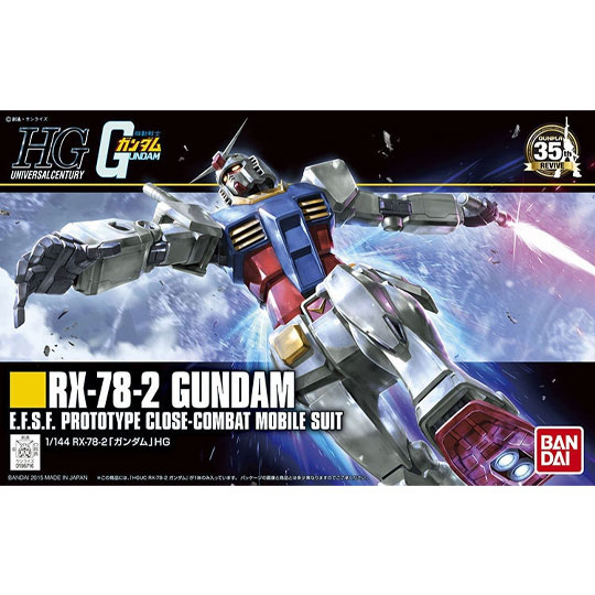 MODEL KIT 1/144 HGUC RX 78 2 GUNDAM BANDAI HOBBY