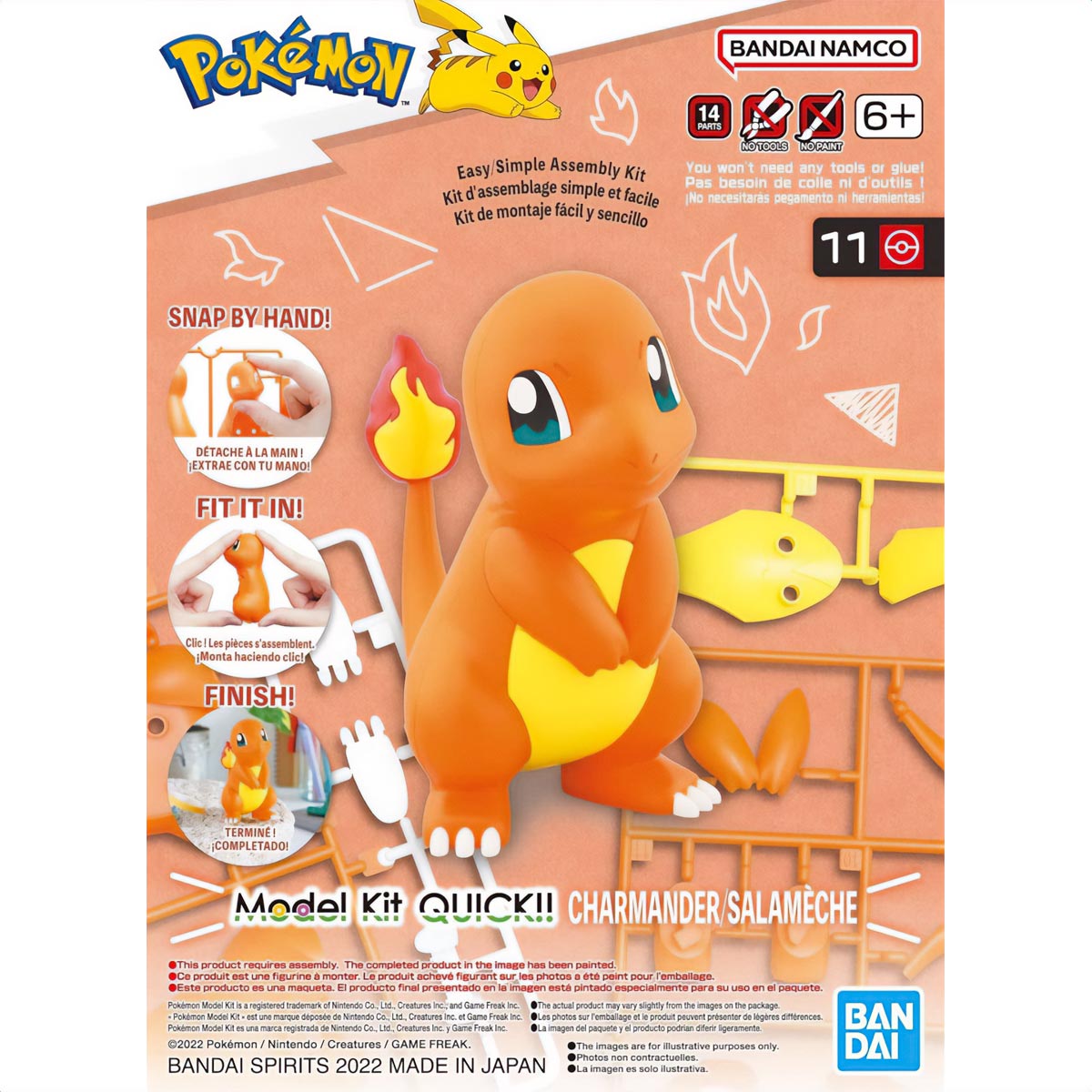 Model Kit Pokemon Charmander Quick!! Bandai Hobby
