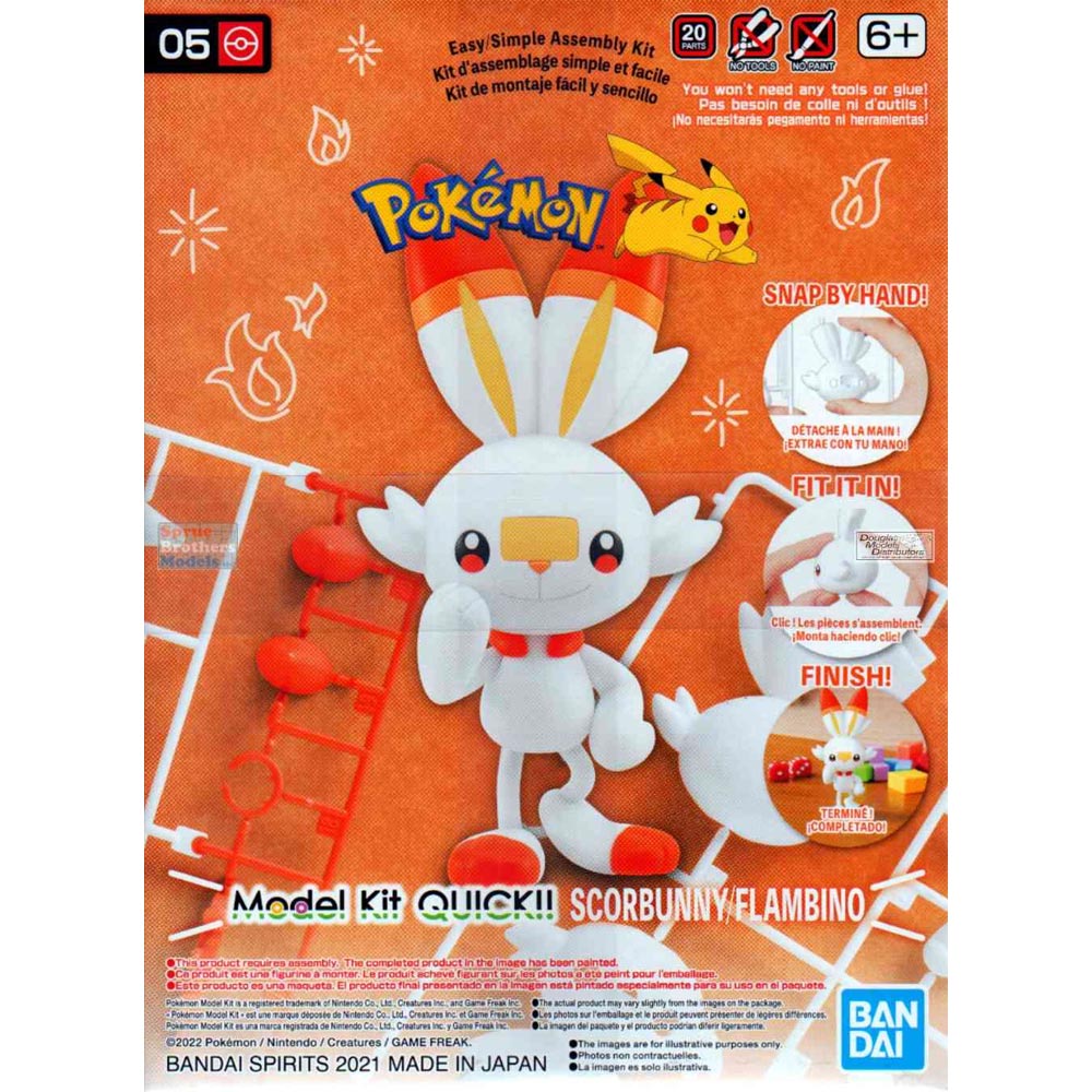 Model Kit Pokemon Scornbunny 05 Quick Bandai Hobby