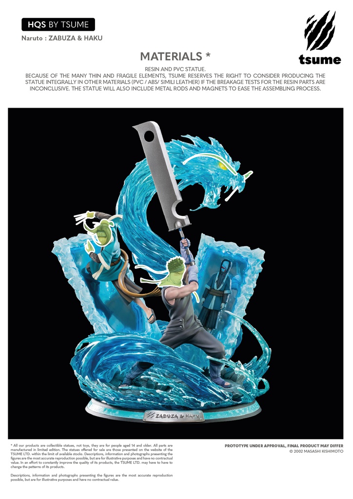 ESTATUA NARUTO ZABUZA &amp; HAKU HQS TSUME