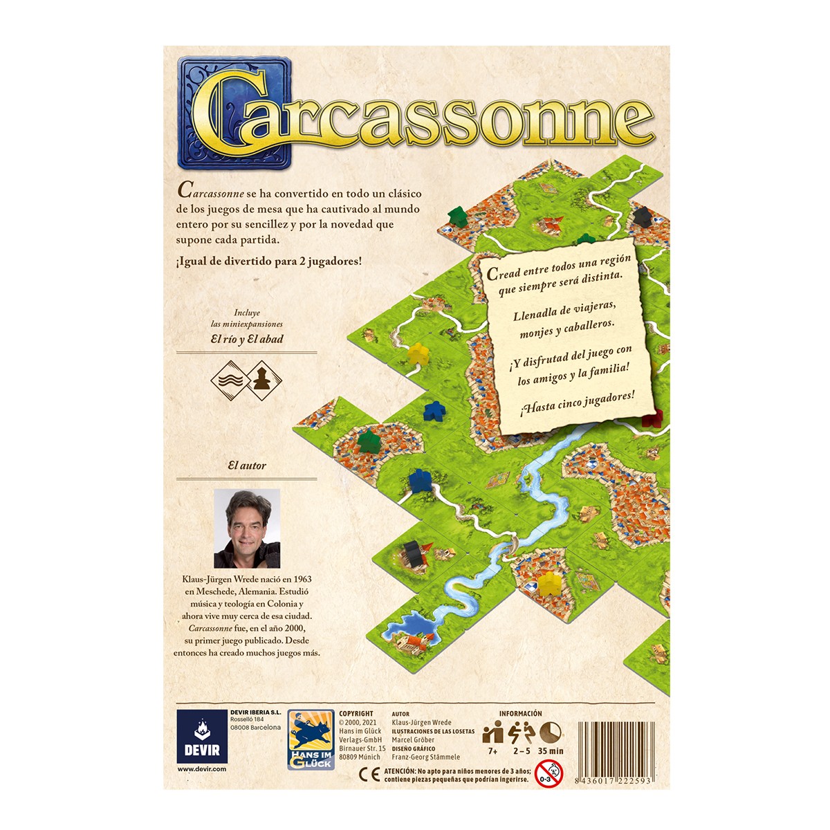 JUEGO DE MESA CARCASSONNE BASICO (2da EDICION) DEVIR