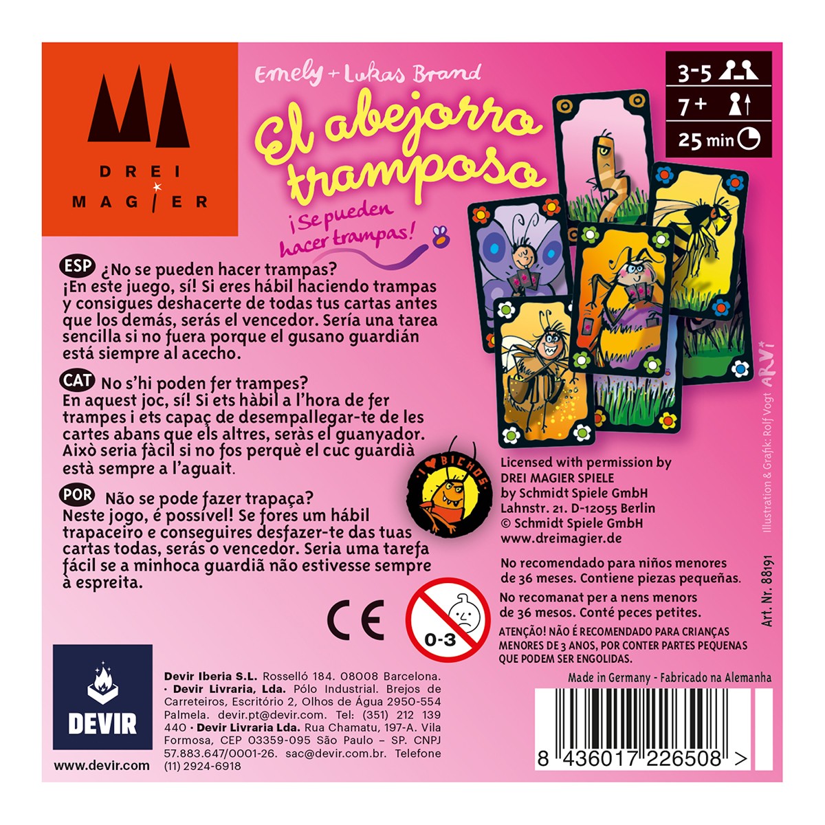 JUEGO DE MESA EL ABEJORRO TRAMPOSO DEVIR