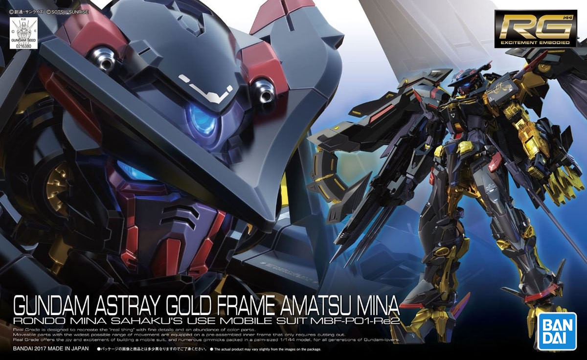 MODEL KIT RG 1/144 GUNDAM ASTRAY GOLDFRAME AMATSU MINA BANDAI HOBBY