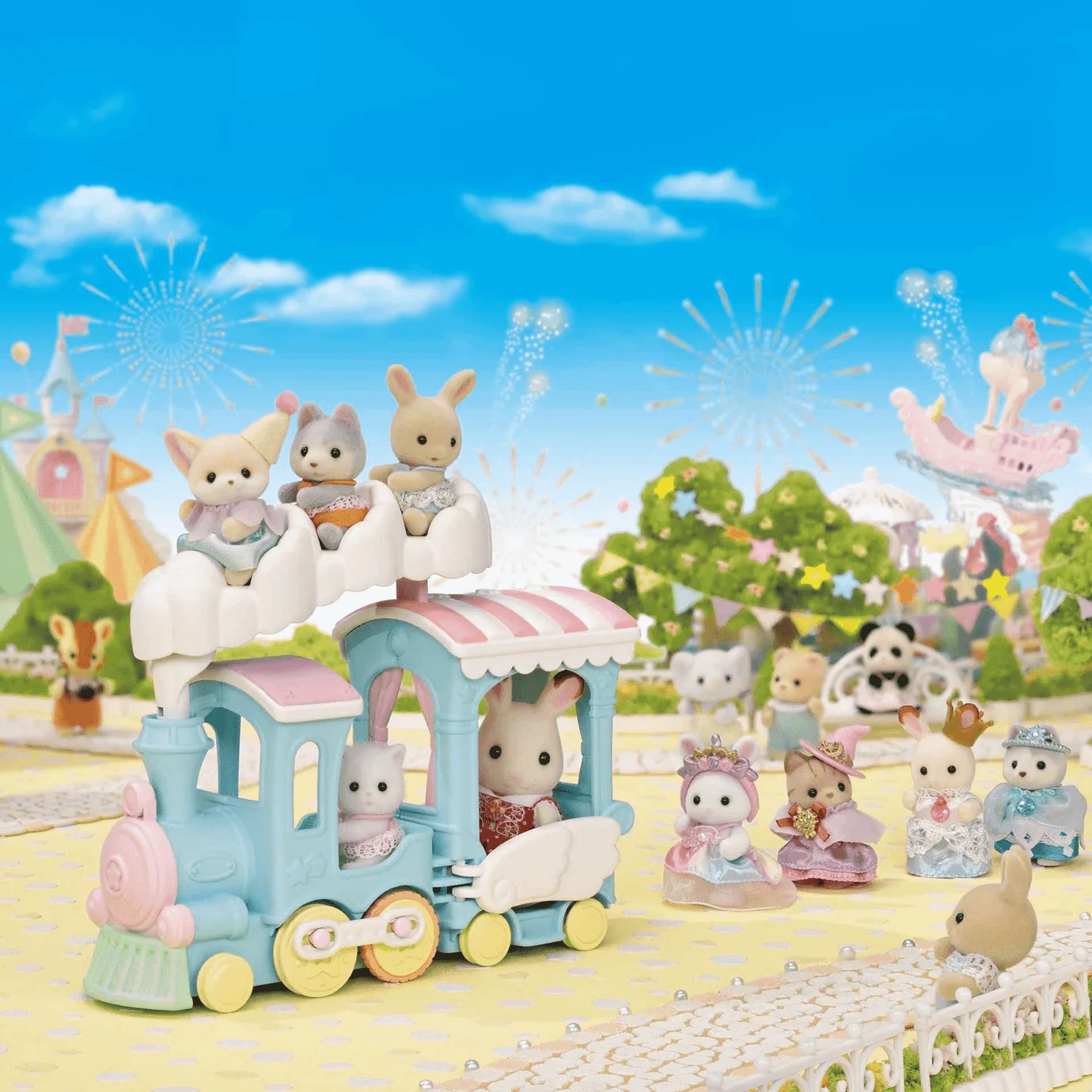 TREN ARCOIRIS DE LAS NUBES SYLVANIAN FAMILIES