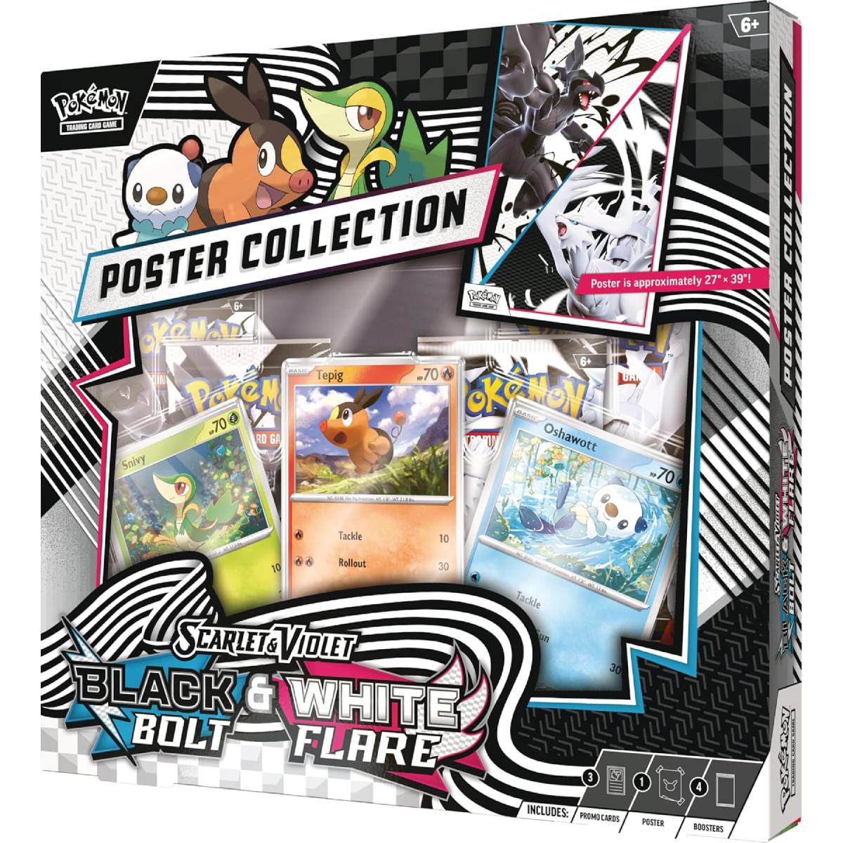 BLACK BOLT &amp; WHITE FLARE - UNOVA POSTER COLLECTION INGLÉS POKEMON COMPANY