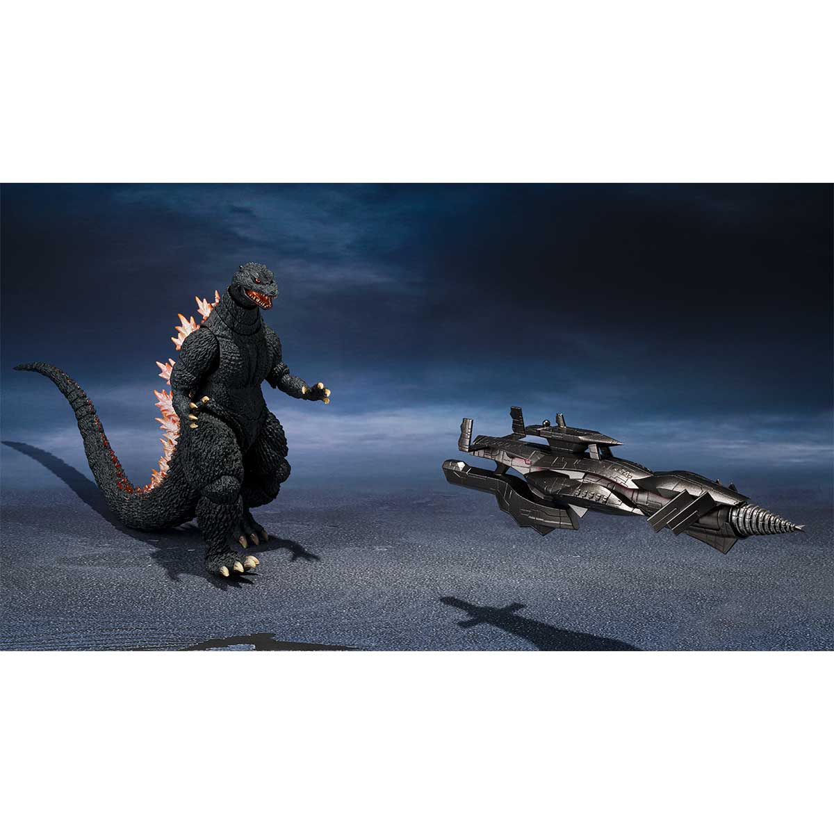 S.H.MONSTERARTS GODZILLA [2004] HEAT RAY VER. VS NEW GOTENGO TAMASHII NATIONS