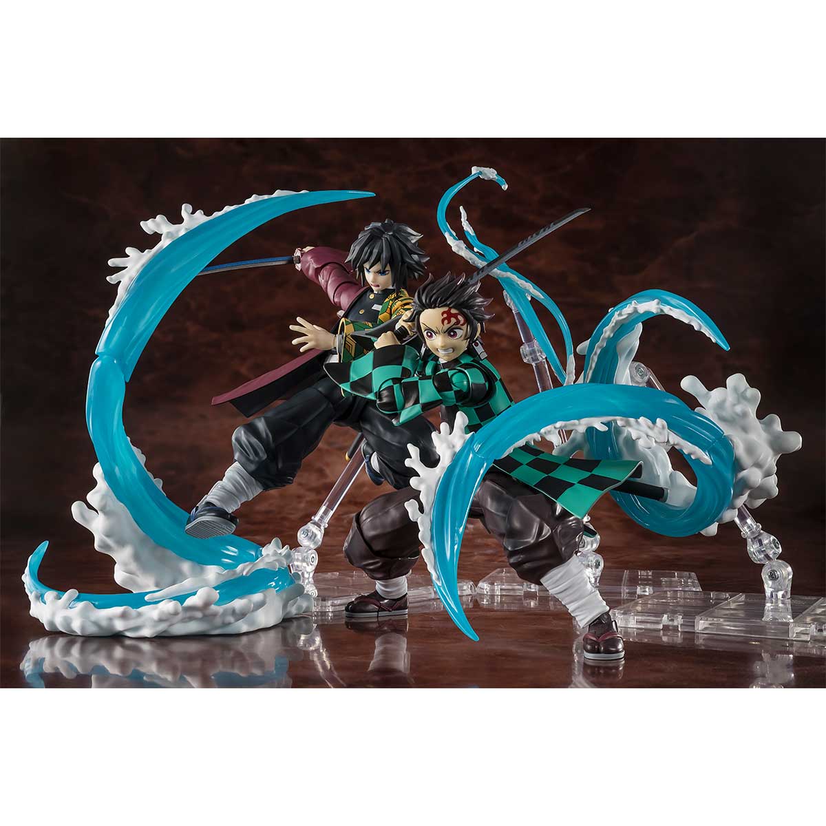 S.H.FIGUARTS TANJIRO KAMADO AND GIYU TOMIOKA WATER BREATHING EFFECT SET TAMASHII NATIONS