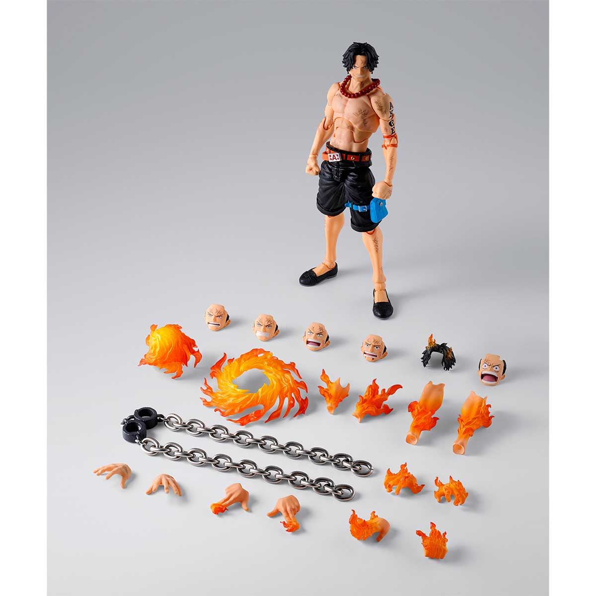 S.H.FIGUARTS ONE PIECE PORTGAS.D.ACE -MARINEFORD- TAMASHII NATIONS