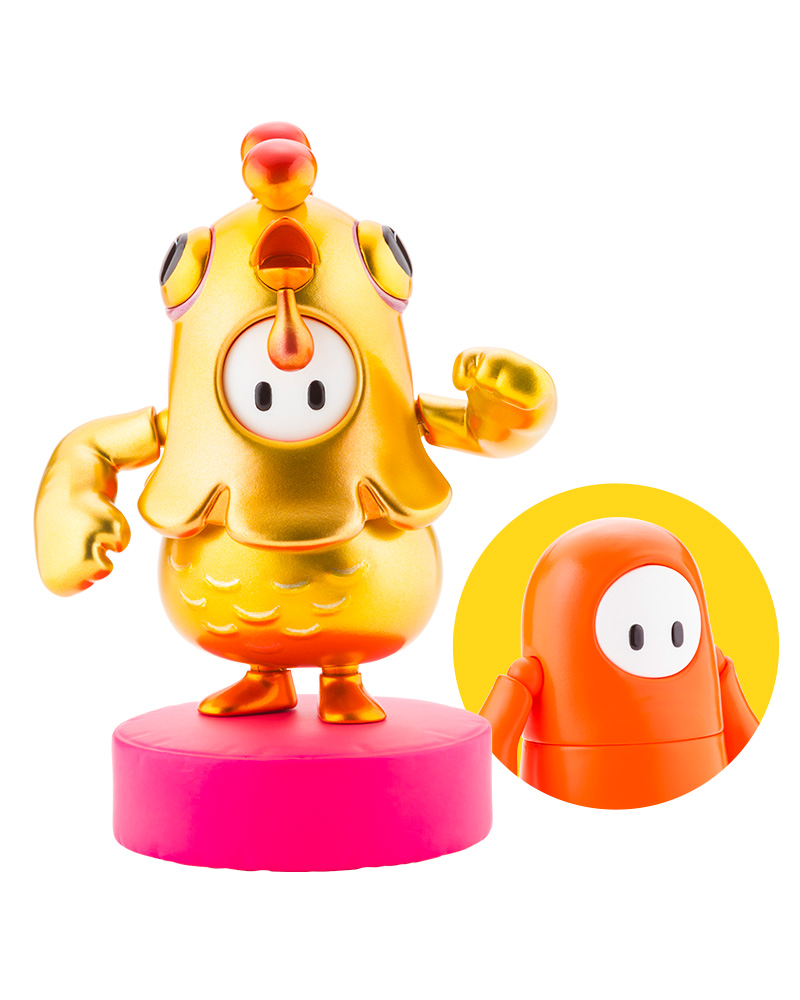 FIGURA ACCION FALL GUYS PACK LEGENDARY EDITION ORANGEADE/GOLDEN CHICKEN ​COSTUME KOTOBUKIYA