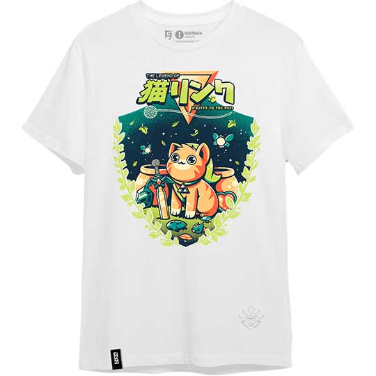 POLERA KITTY TO THE PAST BLANCA BY ILUSTRATA - GKZ