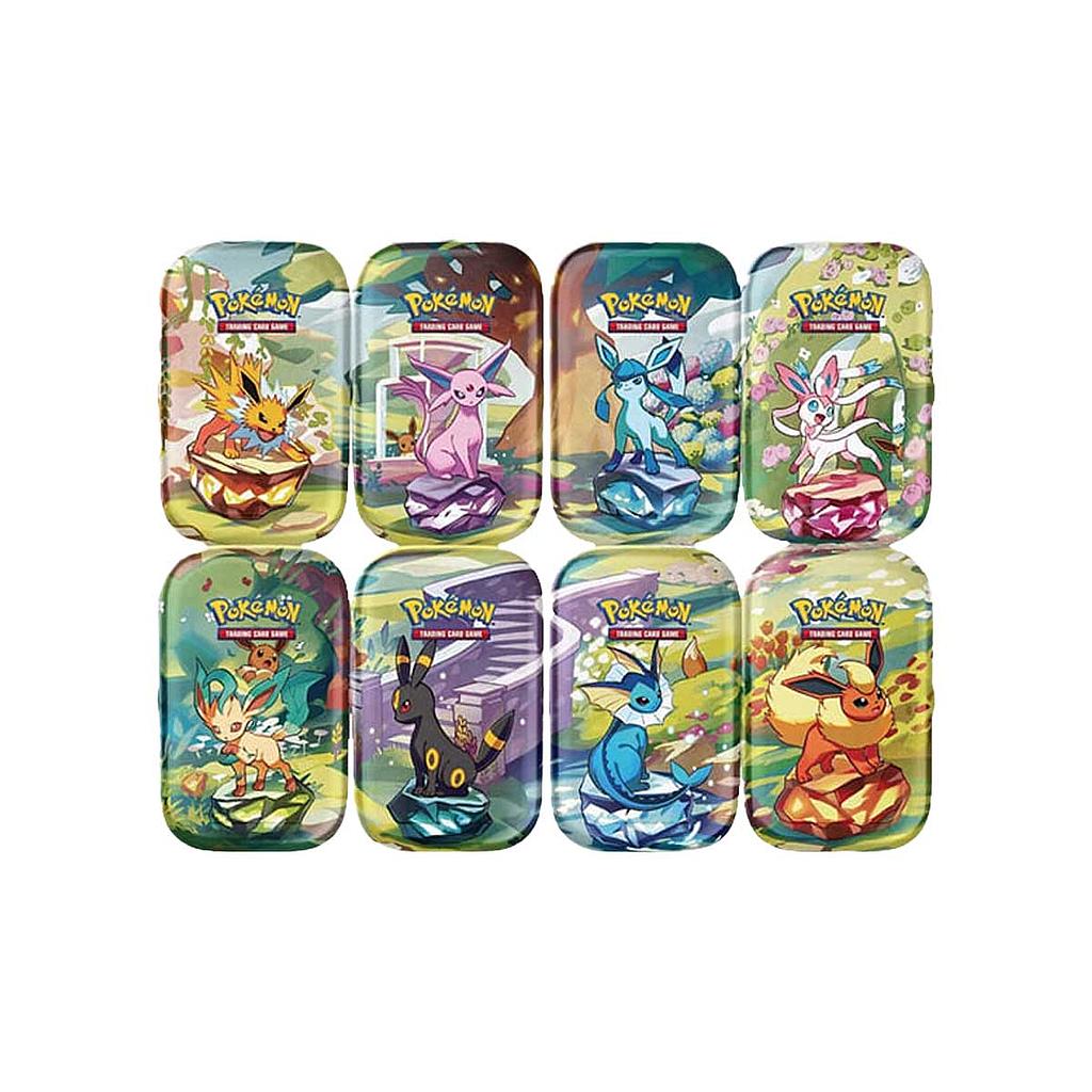 SCARLET &amp; VIOLET - PRISMATIC EVOLUTIONS - MINI TIN ESPAÑOL POKEMON COMPANY