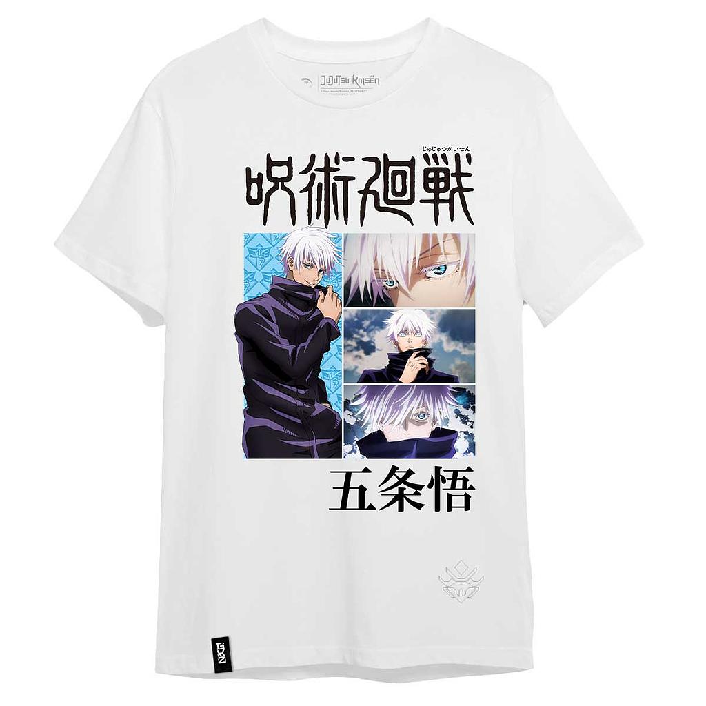 POLERA SATORU GOJO POLERA BLANCA - JUJUTSU KAISEN - GEEKZ