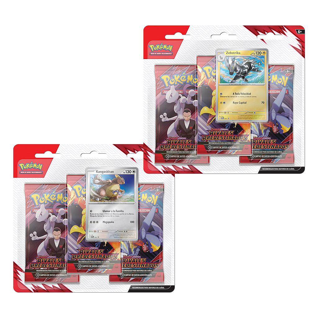 POKEMON TCG SCARLET &amp; VIOLET - DESTINED RIVALS 3- PACK BLISTER ESPAÑOL POKEMON COMPANY