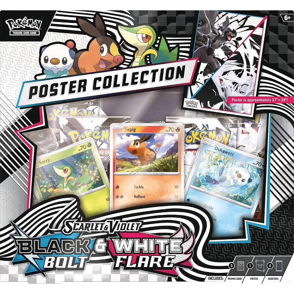 BLACK BOLT &amp; WHITE FLARE - UNOVA POSTER COLLECTION ESPAÑOL POKEMON COMPANY
