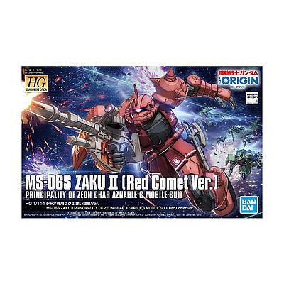 MODEL KIT HG 1/144 MS 06S ZAKU II PRINCIPALITY OF ZEON CHAR AZNABLE’S MOBILE SUITS RED COMET VER. BANDAI HOBBY