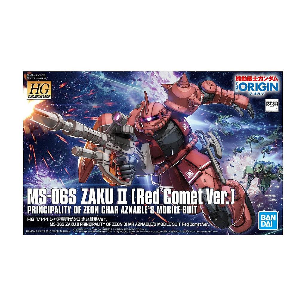 MODEL KIT HG 1/144 MS 06S ZAKU II PRINCIPALITY OF ZEON CHAR AZNABLE’S MOBILE SUITS RED COMET VER. BANDAI HOBBY