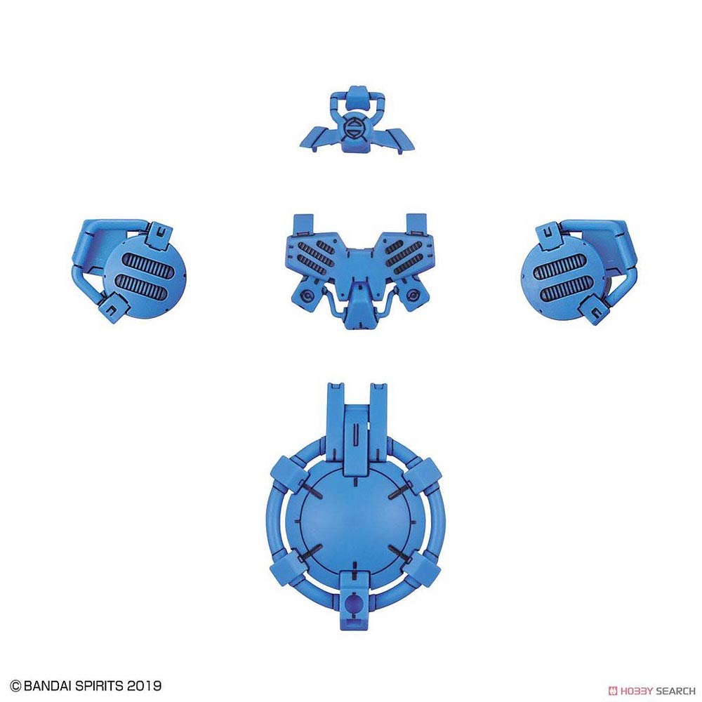KIT ACCESORIOS 30MM 1/144 OPTION ARMOR FOR SPECIAL SQUD PORTANOVA EXCLUSIVE/LIGHT BLUE BANDAI HOBBY