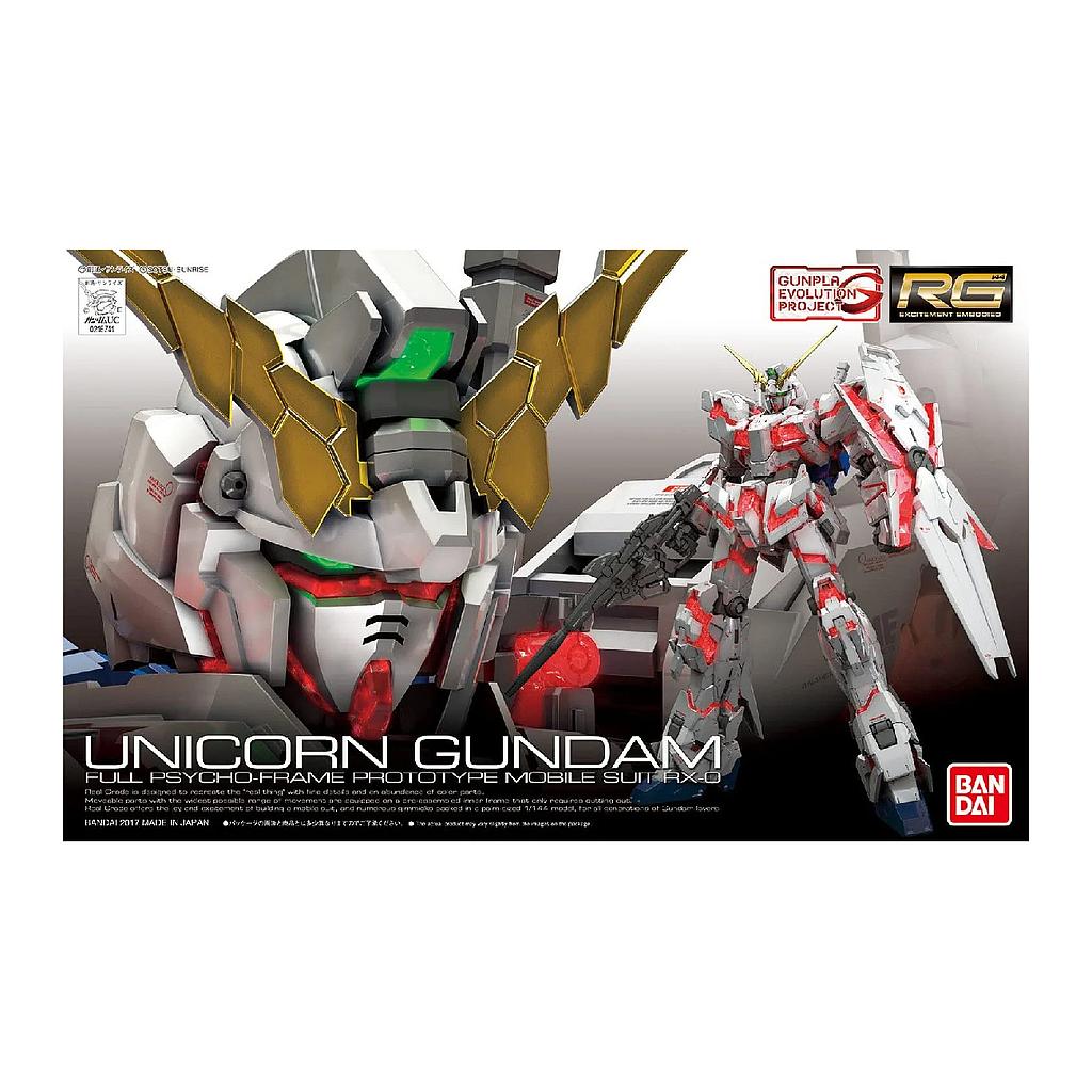 MODEL KIT RG 1/144 UNICORN GUNDAM BANDAI HOBBY
