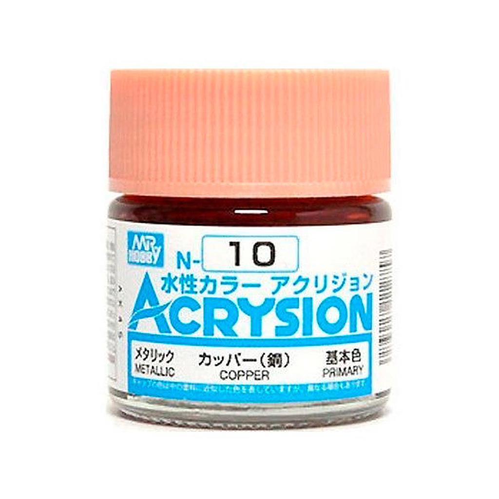 PINTURA N10 ACRYSION COLOR COPPER MR. HOBBY