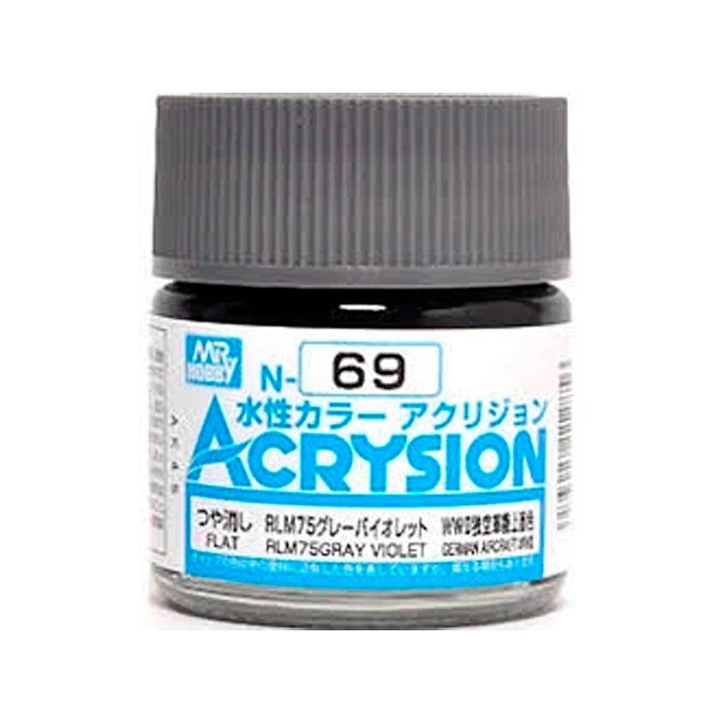 PINTURA N69 ACRYSION COLOR RLM75 GRAY VIOLET MR. HOBBY