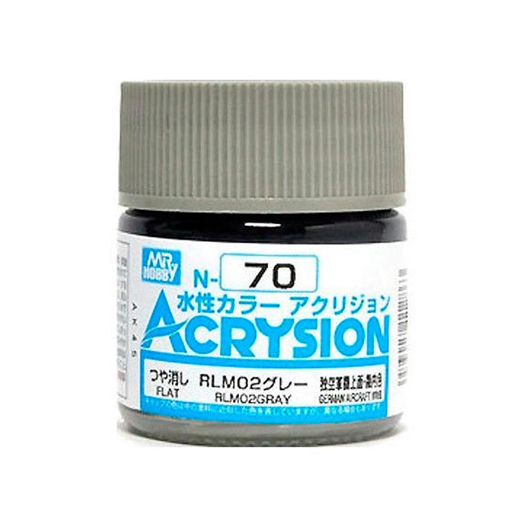 PINTURA N70 ACRYSION COLOR RLM02GRAY MR. HOBBY